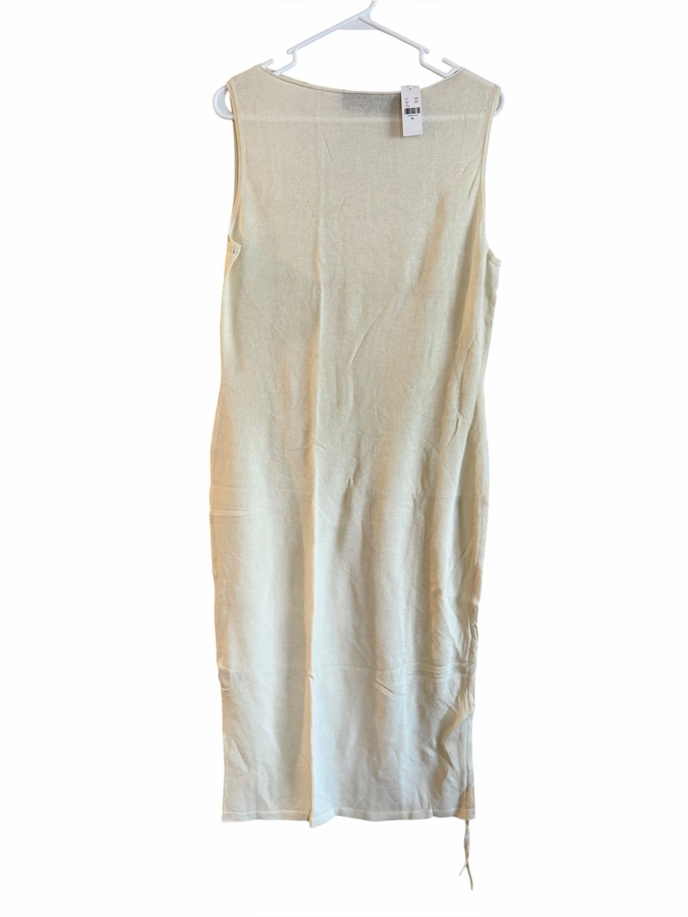 Gabrielle Union Cream Sheer Knit Beach Coverup Resort Vacation Coastal Dress NWT